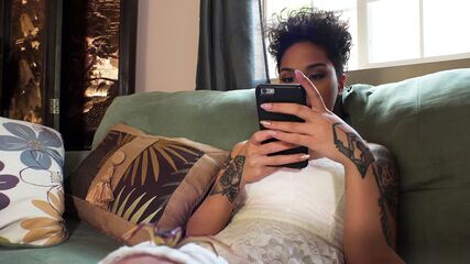 BBW Ebony Facesitting After Scare